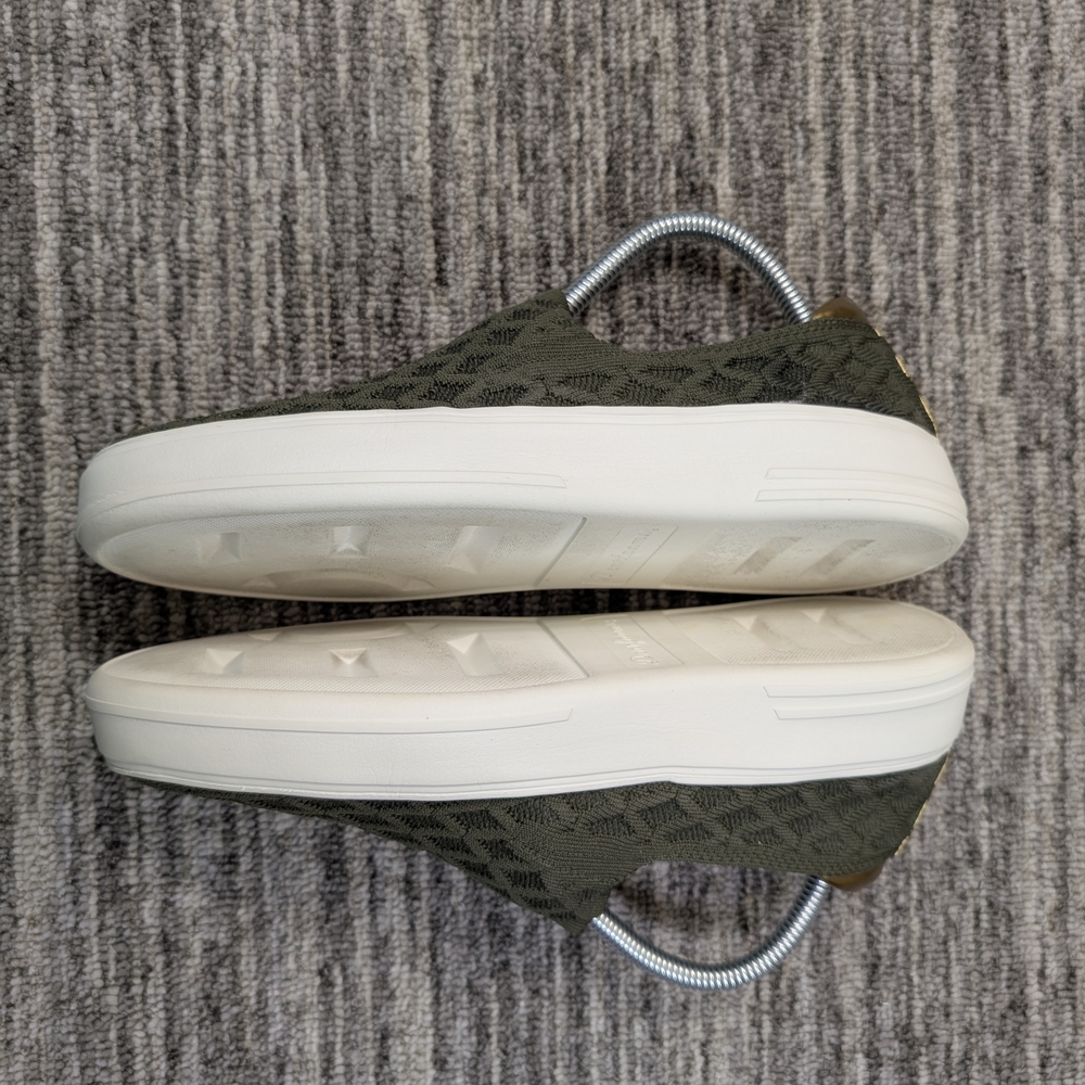 Women's Dearfoams Olive Green Slip-On Sneakers - Size 8 Women - Picture 5 of 7